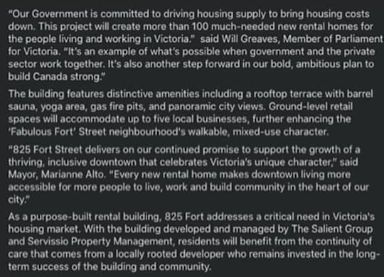 A tweet from JanibrantVictoria dated 2013 discusses the transformation of a 119-unit downtown rental and a military recruitment centre into a 110-storey r