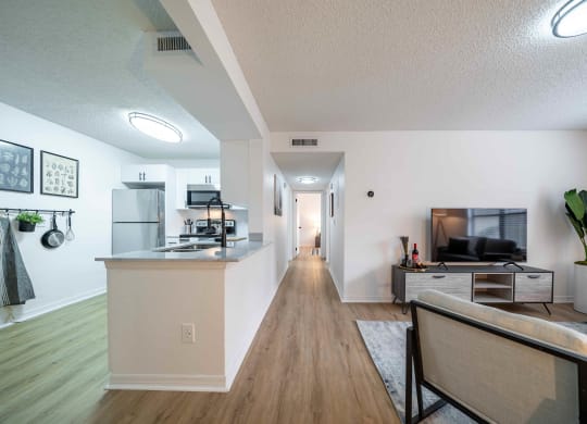 Kitchen And Living at Northlake Apartments, Florida, 32218