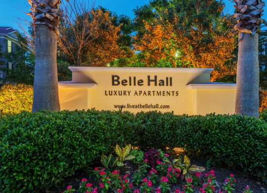 Belle Hall Monument Sign