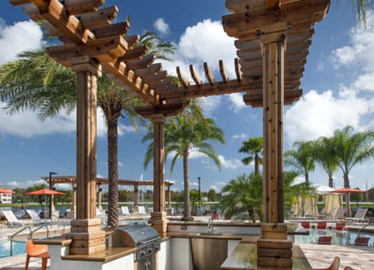 Pool Bar gas grill station