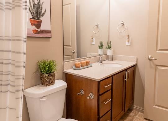 Four Seasons Logan Apartments and Townhomes Bright Bathroom