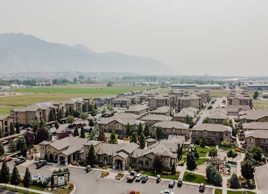 Four Seasons Logan Apartments and Townhomes Drone Exterior