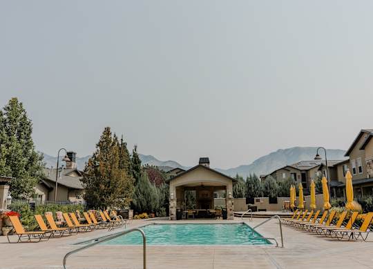 Four Seasons Logan Apartments and Townhomes View of Pool Cabana