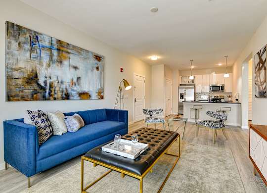 Living Room With Kitchen at Solo at North Bergen, New Jersey