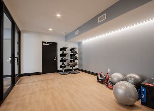 State-Of-The-Art Gym And Spin Studio at The Rail at Red Bank, New Jersey