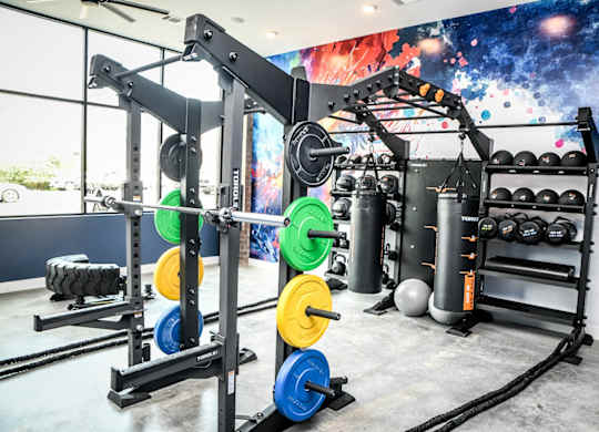 The gym at Novi Flats, one of the two fitness centers that Novi's residents can choose from