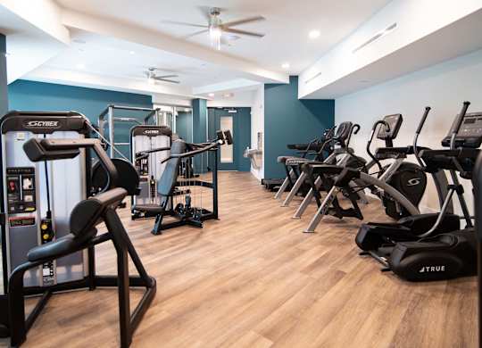 Treadmills and exercise equipment at Novi Rise in Concord, NC