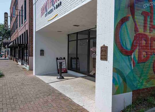 streetscape in downtown Concord, NC