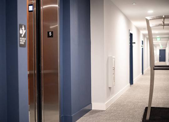 Hallway at Novi Flats Apartments in Concord, NC