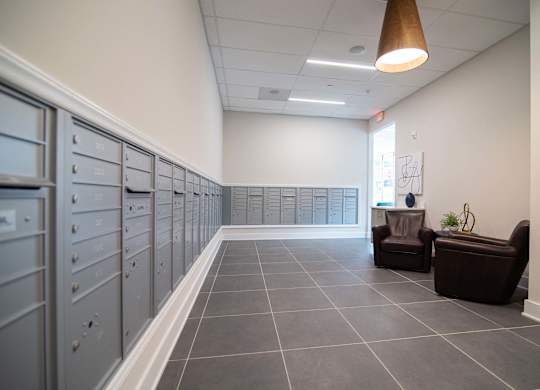 Mail room at Novi Rise