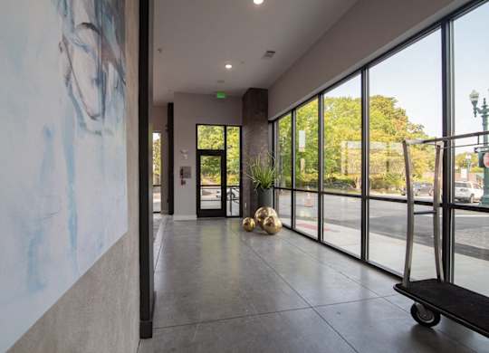Entrance lobby at Novi Flats