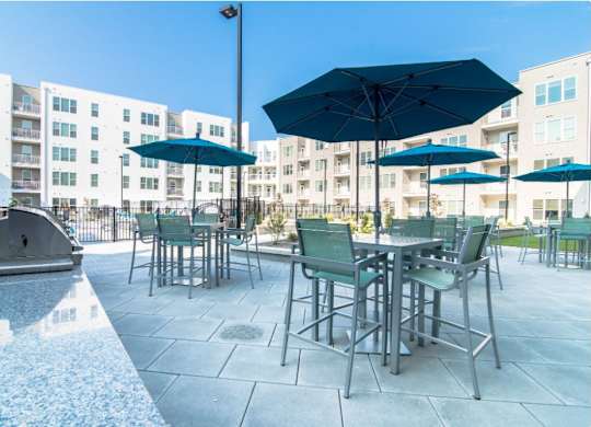 Poolside Dining Area at Vida Kannapolis, Kannapolis, 28081