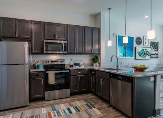 Fully Furnished Kitchen at Vida Kannapolis, Kannapolis, NC, 28081