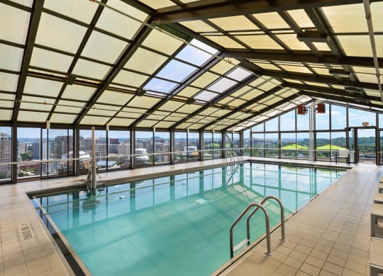 Indoor Rooftop Pool with Year-Round Access at Park at Pentagon Row, Virginia, 22202