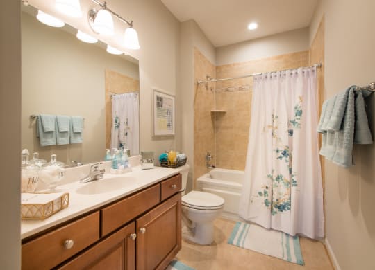 Spacious bathrooms ideal for relaxation at The Cosmopolitan at Lorton Station, Lorton, VA, 22079