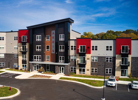 Apartment complex with the name
