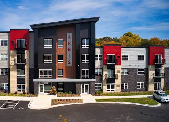 Apartment complex with the name