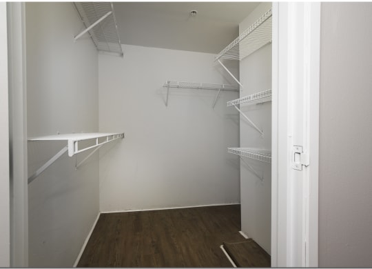 a walk in closet at Marshall Place Apartments