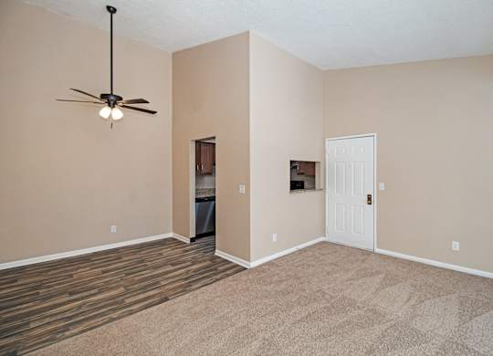 living space and a dining room