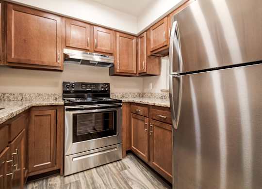 Fully equipped apartment kitchen