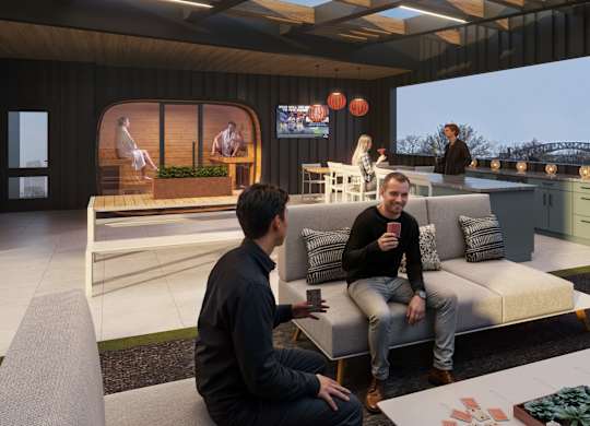 Rooftop deck at The Park apartments