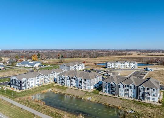 Drone View at The Residences at Akita Lane, Canal Winchester, 43110