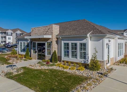 Clubhouse Exterior at The Residences at Akita Lane, Canal Winchester, OH