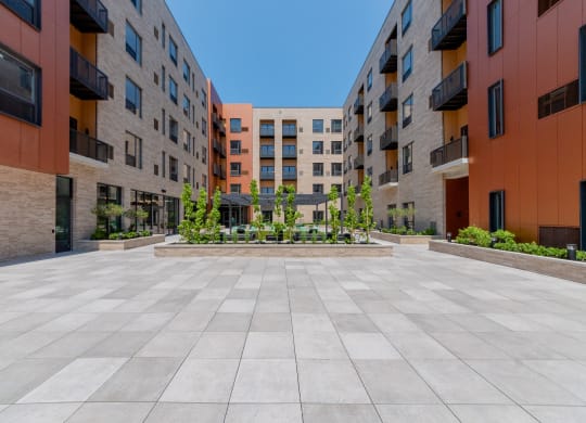 Courtyard at TREO Apartments, Cleveland, 44116