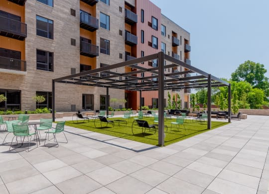 Courtyard at TREO Apartments, Cleveland, 44116