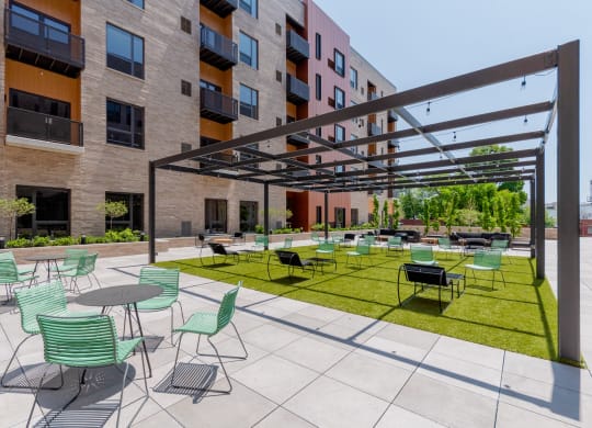 Courtyard at TREO Apartments, Cleveland, 44116
