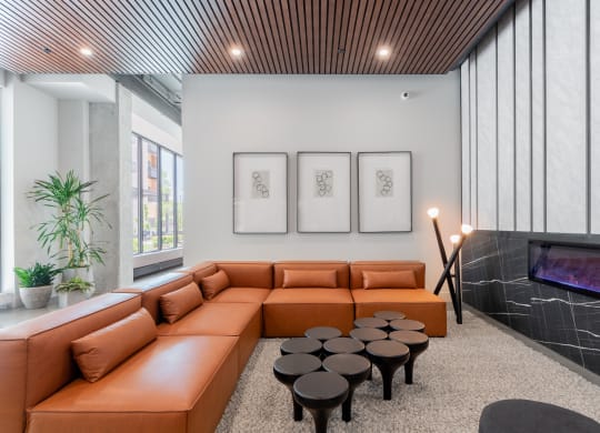 Lounge area at TREO Apartments in Tremont Ohio