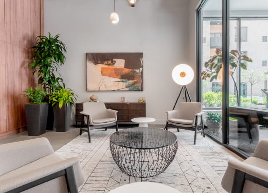Lobby at TREO Apartments, Cleveland, 44116