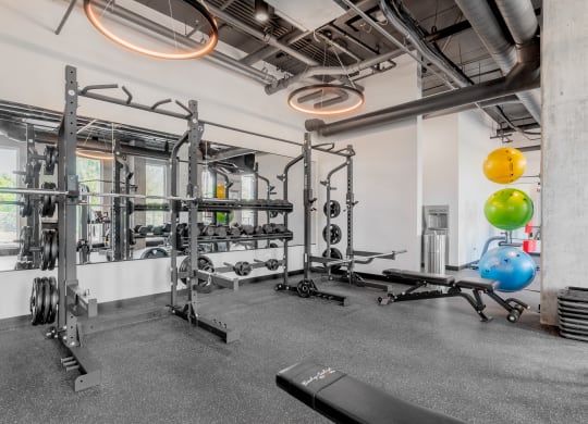 Gym  at TREO Apartments, Cleveland, 44116