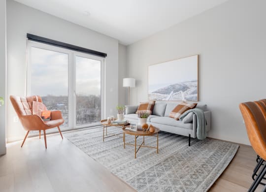 Spacious open floor plan at TREO Apartments, Ohio, 44116