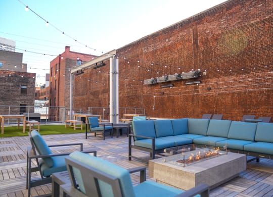 Outdoor Firepit Lounge at East 4th Street, Cleveland, OH