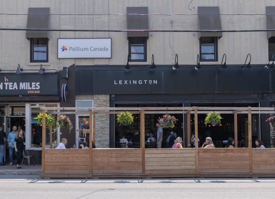 a view of the front of the restaurant from across the street