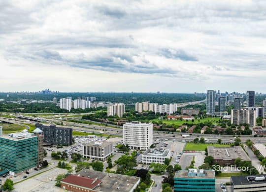 a cityscape of a city with tall buildings and skyscrapers