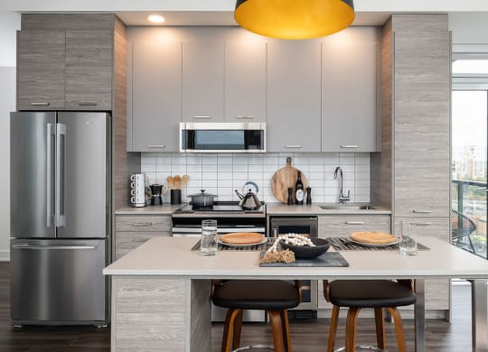 kitchen in liberty village apartment rental