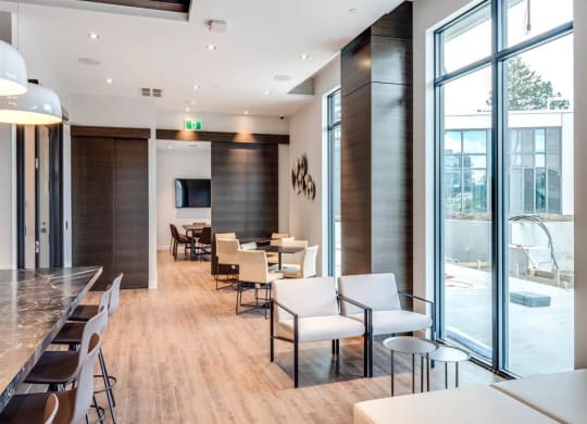 a restaurant or other place to eat in a lobby