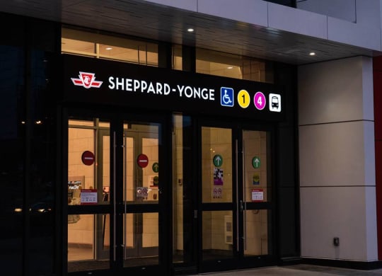 the facade of a store in a building