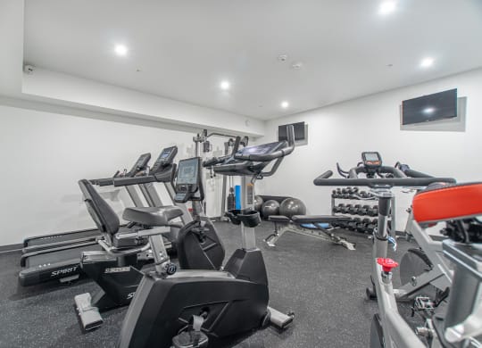 the gym is equipped with state of the art equipment