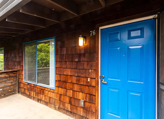 Front Door of Upstairs Unit with Upgraded Amenities