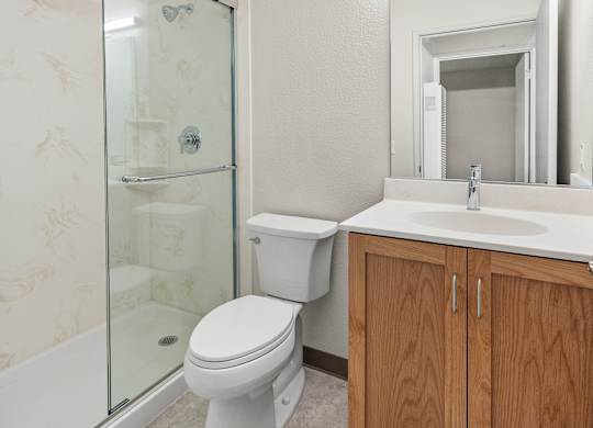 Bathroom of Upstairs Unit with Upgraded Amenities