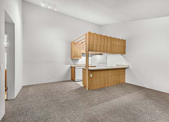 Living Room  and Kitchen of Upstairs Unit with Upgraded Amenities