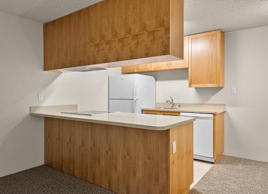 Kitchen of Downstairs Unit with Upgraded Amenities