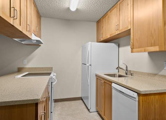 Kitchen in Downstairs Unit with Upgraded Amenities