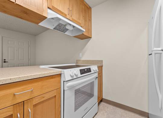 Kitchen in Downstairs Unit with Upgraded Amenities