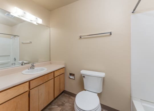 Modern Bathroom at Meadowrock Apartments, California