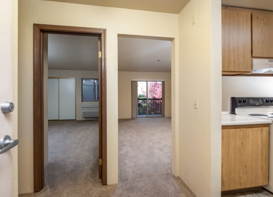 Kitchen With Living View at Altamont Apartments, Rohnert Park, CA