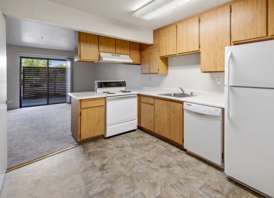 Fully Equipped Kitchen at Edgewood Apartments, California